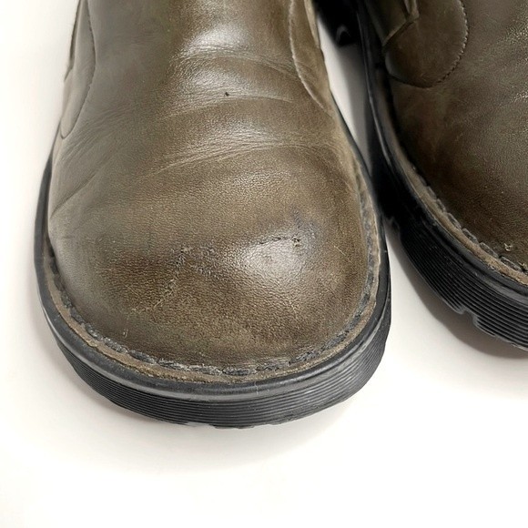 Vintage Dr. Martens Green Loafers Size 9.5 Chunky Slip On Made in England - Picture 4 of 12